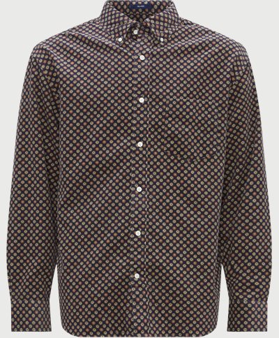 Gant Skjorter D2. REL FOULARD PRINTED CORD SHIRT 3220078 Blå